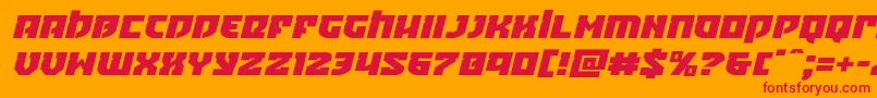 Crazyivanexpandital Font – Red Fonts on Orange Background