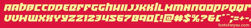 Crazyivanexpandital Font – Yellow Fonts on Red Background