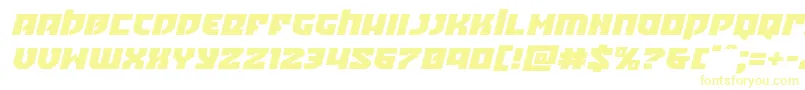 Crazyivanexpandital Font – Yellow Fonts on White Background