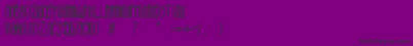 ArtNouveau1900-fontti – mustat fontit violetilla taustalla