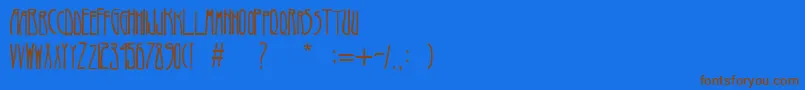 ArtNouveau1900 Font – Brown Fonts on Blue Background