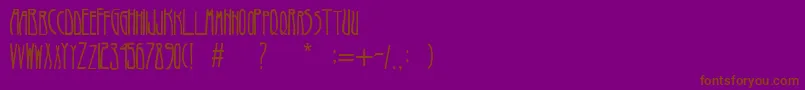 ArtNouveau1900 Font – Brown Fonts on Purple Background