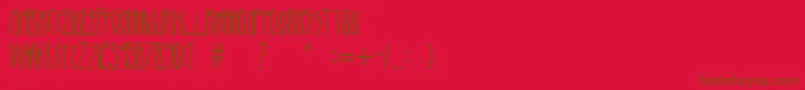 ArtNouveau1900-fontti – ruskeat fontit punaisella taustalla