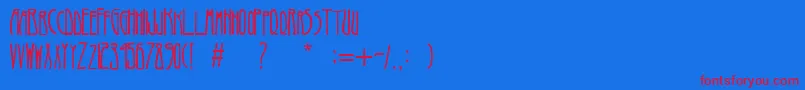 Шрифт ArtNouveau1900 – красные шрифты на синем фоне