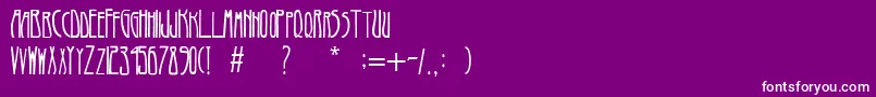 Шрифт ArtNouveau1900 – белые шрифты на фиолетовом фоне