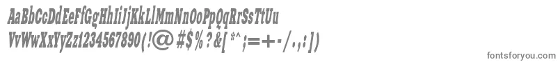 フォントXeniawesterncItalic – 白い背景に灰色の文字