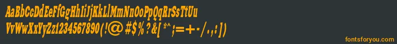 フォントXeniawesterncItalic – 黒い背景にオレンジの文字