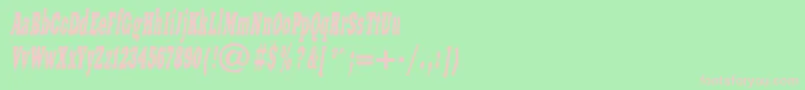 XeniawesterncItalic Font – Pink Fonts on Green Background