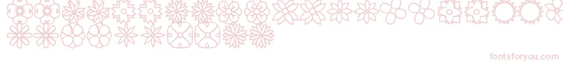 FlowersDotsBatsTfb Font – Pink Fonts on White Background