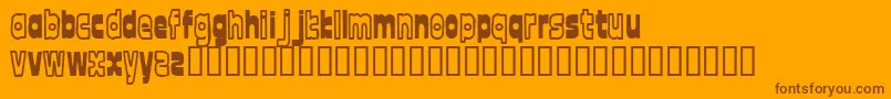 Fonttwel Font – Brown Fonts on Orange Background