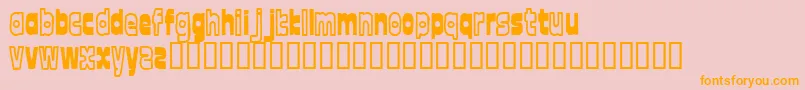 Fonttwel Font – Orange Fonts on Pink Background