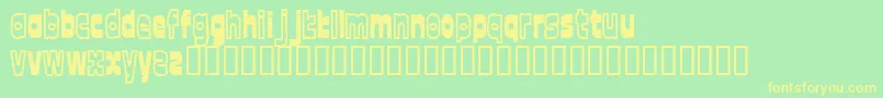 Fonttwel Font – Yellow Fonts on Green Background