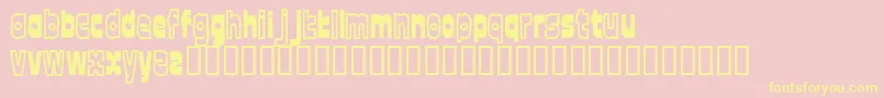 Fonttwel Font – Yellow Fonts on Pink Background