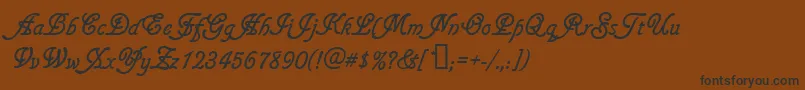 Шрифт Gainsboroughsoft – чёрные шрифты на коричневом фоне