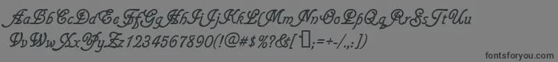 Шрифт Gainsboroughsoft – чёрные шрифты на сером фоне