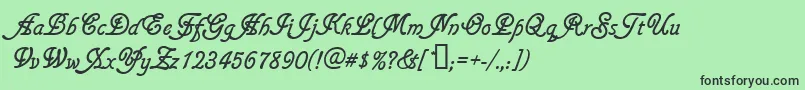 Gainsboroughsoft Font – Black Fonts on Green Background