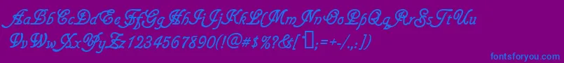 Шрифт Gainsboroughsoft – синие шрифты на фиолетовом фоне
