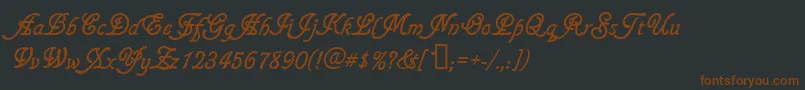 Шрифт Gainsboroughsoft – коричневые шрифты на чёрном фоне