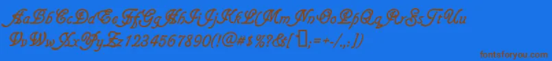 Шрифт Gainsboroughsoft – коричневые шрифты на синем фоне
