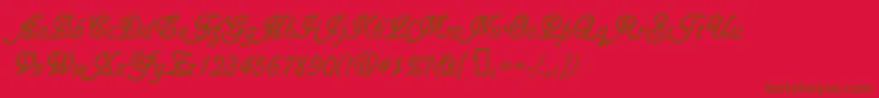 Gainsboroughsoft Font – Brown Fonts on Red Background