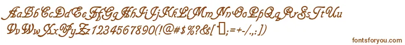 Шрифт Gainsboroughsoft – коричневые шрифты на белом фоне