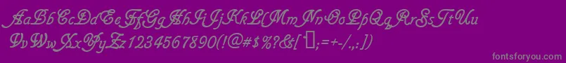 Gainsboroughsoft-Schriftart – Graue Schriften auf violettem Hintergrund