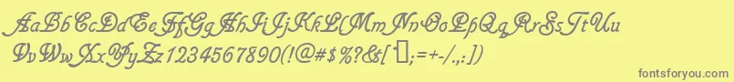 Шрифт Gainsboroughsoft – серые шрифты на жёлтом фоне