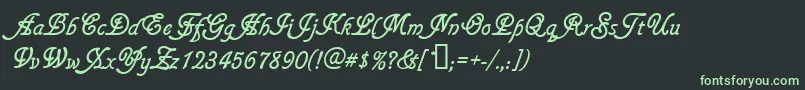 Шрифт Gainsboroughsoft – зелёные шрифты на чёрном фоне