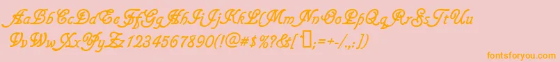 Gainsboroughsoft Font – Orange Fonts on Pink Background