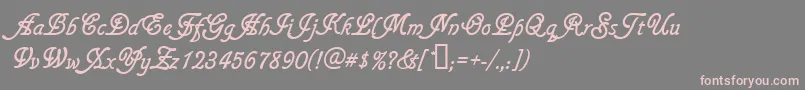 Шрифт Gainsboroughsoft – розовые шрифты на сером фоне