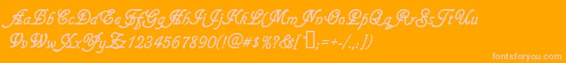 Gainsboroughsoft Font – Pink Fonts on Orange Background