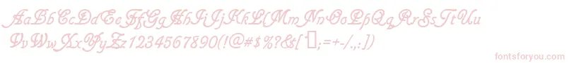 Gainsboroughsoft-fontti – vaaleanpunaiset fontit valkoisella taustalla