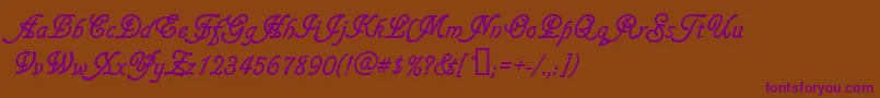 Gainsboroughsoft Font – Purple Fonts on Brown Background