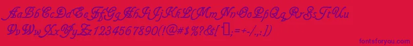 Шрифт Gainsboroughsoft – фиолетовые шрифты на красном фоне