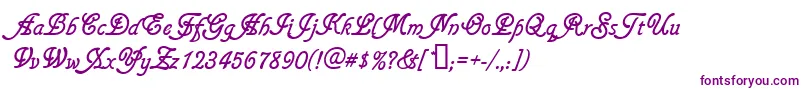 Шрифт Gainsboroughsoft – фиолетовые шрифты на белом фоне
