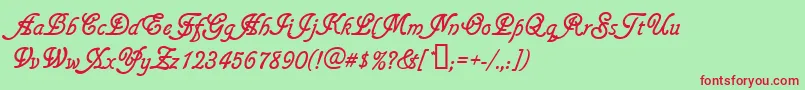 Gainsboroughsoft Font – Red Fonts on Green Background
