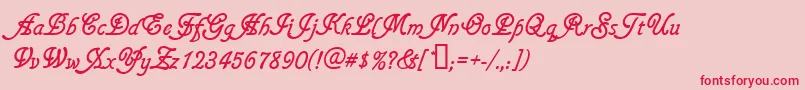 Шрифт Gainsboroughsoft – красные шрифты на розовом фоне