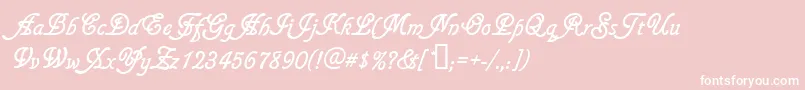 フォントGainsboroughsoft – ピンクの背景に白い文字