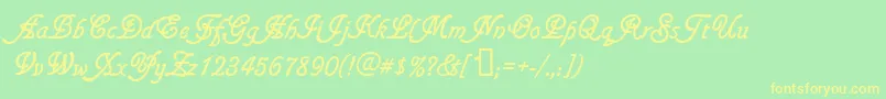 Gainsboroughsoft Font – Yellow Fonts on Green Background