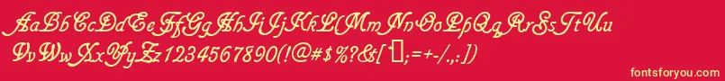 Gainsboroughsoft Font – Yellow Fonts on Red Background