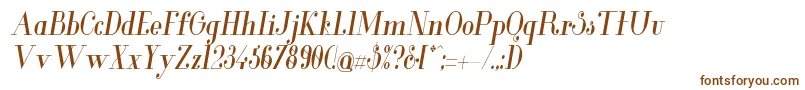 GlamorMediumcondenseditali-fontti – ruskeat fontit valkoisella taustalla
