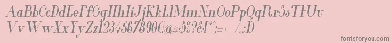 GlamorMediumcondenseditali Font – Gray Fonts on Pink Background