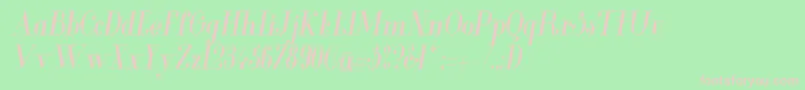 GlamorMediumcondenseditali Font – Pink Fonts on Green Background