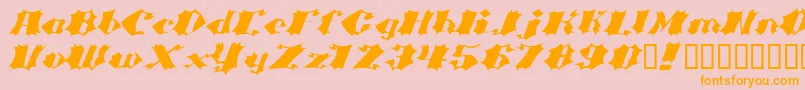 Crasb Font – Orange Fonts on Pink Background