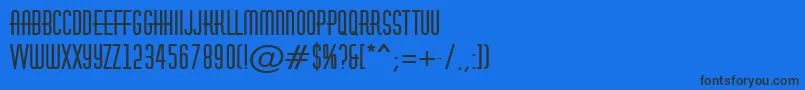 Шрифт HuxleyBold – чёрные шрифты на синем фоне