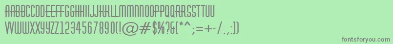 フォントHuxleyBold – 緑の背景に灰色の文字