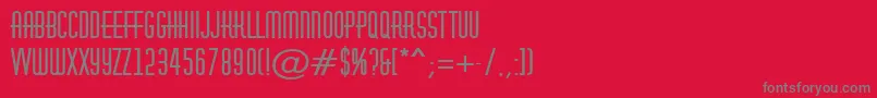 フォントHuxleyBold – 赤い背景に灰色の文字