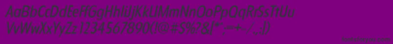 FloridaserialItalic Font – Black Fonts on Purple Background