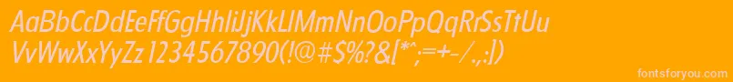 FloridaserialItalic Font – Pink Fonts on Orange Background