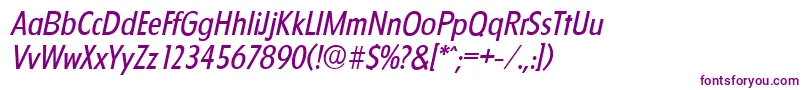 FloridaserialItalic Font – Purple Fonts on White Background